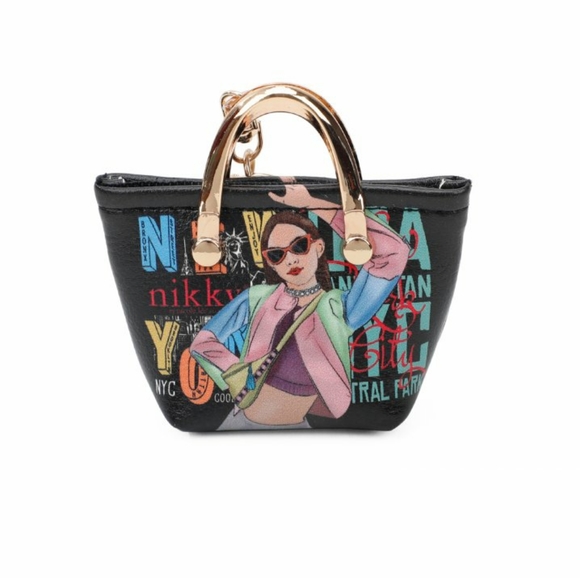 Nicole Lee Accessories - NEW, Handbag-Shaped Coin Purse Keychain